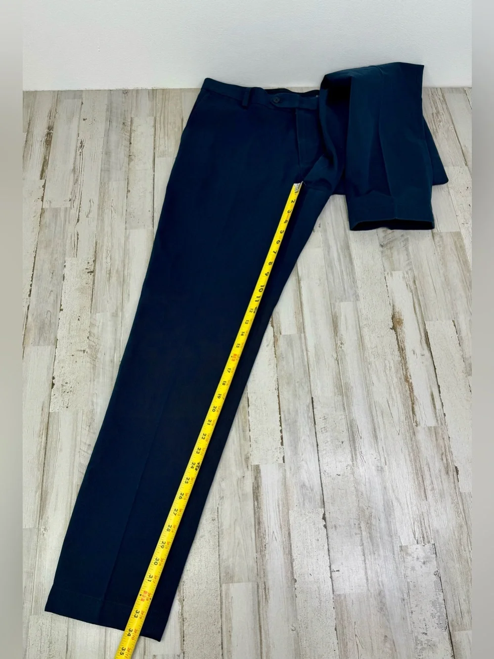Brooks Brothers Advantage Chino Milano Pleated Khaki Pants Mens 36x34 Navy Blue